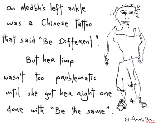 #97 On Medbh's Left Ankle Was A Chinese Tattoo. Name suggested by Primal 